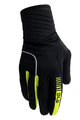 ALÉ Cycling long-finger gloves - WINDPROTECTION - black/yellow