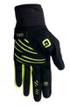 ALÉ Cycling long-finger gloves - WINDPROTECTION - black/yellow