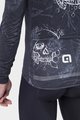 ALÉ Cycling winter long sleeve jersey - SKULL WINTER - black/white