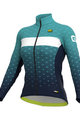 ALÉ Cycling winter long sleeve jersey - PR-R STARS LADY WNT - light blue/blue