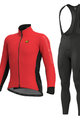 ALÉ Cycling winter set with jacket - FONDO WINTER - black/red