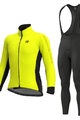 ALÉ Cycling winter set with jacket - FONDO WINTER - black/yellow