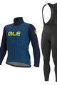 ALÉ Cycling winter set with jacket - SOLID CROSS WINTER - black/blue