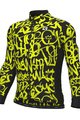 ALÉ Cycling winter long sleeve jersey - SOLID RIDE - yellow/black