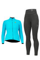 ALÉ Cycling winter set - WARM RACE+ESSENTIAL - turquoise/black