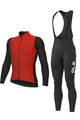 ALÉ Cycling winter set with jacket - FONDO 2.0 + WINTER - red/black