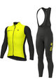 ALÉ Cycling winter set with jacket - FONDO 2.0 + WINTER - yellow/black