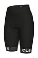 ALÉ Cycling short sleeve jersey and shorts - SOLID RIDE LADY - black/white
