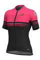 ALÉ Cycling short sleeve jersey - SLIDE LADY  - black/pink