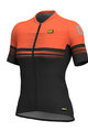 ALÉ Cycling short sleeve jersey - SLIDE LADY - orange/black