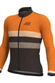 ALÉ Cycling summer long sleeve jersey - VINTAGE SMR MERINO - orange/black