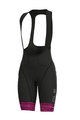 ALÉ Cycling bib shorts - THE END LADY - black/purple