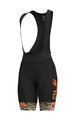 ALÉ Cycling bib shorts - SAVANA LADY  - black/gold/orange