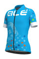 ALÉ Cycling short sleeve jersey - STEELE KIDS  - white/blue