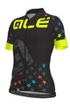 ALÉ Cycling short sleeve jersey - STEELE KIDS - yellow/black