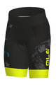 ALÉ Cycling shorts without bib - STELLE KIDS  - black/yellow