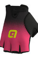 ALÉ Cycling fingerless gloves - DOTS  - pink/black