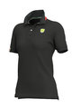 ALÉ Cycling short sleeve t-shirt - POLO LADY  - black