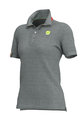 ALÉ Cycling short sleeve t-shirt - POLO LADY - grey