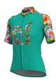 ALÉ Cycling short sleeve jersey - LAB FLOWER LADY - blue