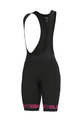 ALÉ Cycling bib shorts - STRADA LADY - pink/black