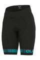 ALÉ Cycling shorts without bib - STRADA LADY - black/turquoise