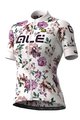 ALÉ Cycling short sleeve jersey and shorts - FIORI LADY - bordeaux/white