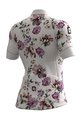 ALÉ Cycling short sleeve jersey and shorts - FIORI LADY - bordeaux/white