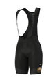 ALÉ Cycling bib shorts - LIPS LADY - gold/black