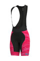 ALÉ Cycling bib shorts - ROCK LADY - black/pink