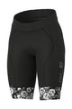 ALÉ Cycling shorts without bib - ROSES LADY - black/grey