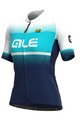 ALÉ Cycling short sleeve jersey - BLEND LADY - white/turquoise/blue