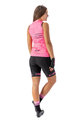 ALÉ Cycling bib shorts - STRADA LADY - pink/black