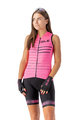 ALÉ Cycling bib shorts - STRADA LADY - pink/black