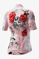 ALÉ Cycling short sleeve jersey and shorts - SKULL LADY - pink/black