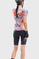 ALÉ Cycling short sleeve jersey and shorts - SKULL LADY - pink/black