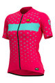 ALÉ Cycling short sleeve jersey - STARS LADY - pink/turquoise