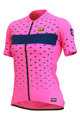 ALÉ Cycling short sleeve jersey and shorts - STARS LADY - black/pink