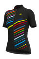 ALÉ Cycling short sleeve jersey - FLASH LADY - black