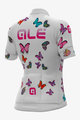 ALÉ Cycling short sleeve jersey - BUTTERFLY LADY - white