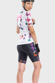 ALÉ Cycling short sleeve jersey and shorts - BUTTERFLY LADY - multicolour/white