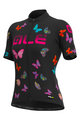 ALÉ Cycling short sleeve jersey - BUTTERFLY LADY - black