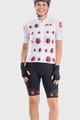 ALÉ Cycling short sleeve jersey and shorts - SMILE LADY - red/white