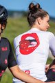 ALÉ Cycling short sleeve jersey and shorts - SMILE LADY - red/white