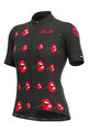 ALÉ Cycling short sleeve jersey and shorts - SMILE LADY - red/black