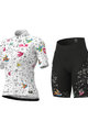 ALÉ Cycling short sleeve jersey and shorts - VERSILIA LADY - black/white