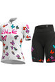 ALÉ Cycling short sleeve jersey and shorts - BUTTERFLY LADY - multicolour/white