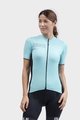 ALÉ Cycling short sleeve jersey and shorts - COLOR BLOCK LADY - black/light blue/white