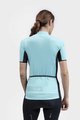 ALÉ Cycling short sleeve jersey and shorts - COLOR BLOCK LADY - black/light blue/white