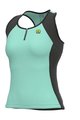 ALÉ Cycling sleeveless jersey - COLOR BLOCK LADY - black/light blue